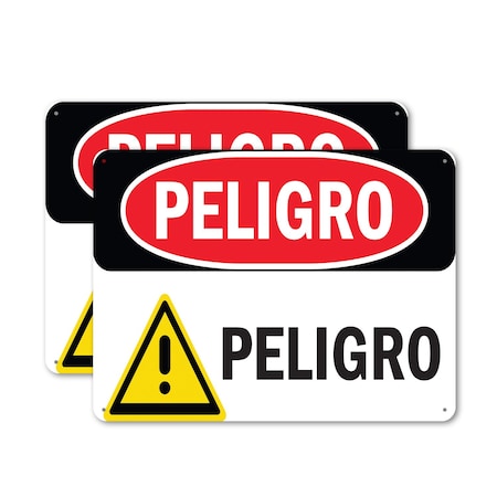 Signmission 18 in Height, 24 in Width, Plastic, Rectangle, Spanish OS-2PACK-DS-P-1824-LS-1301